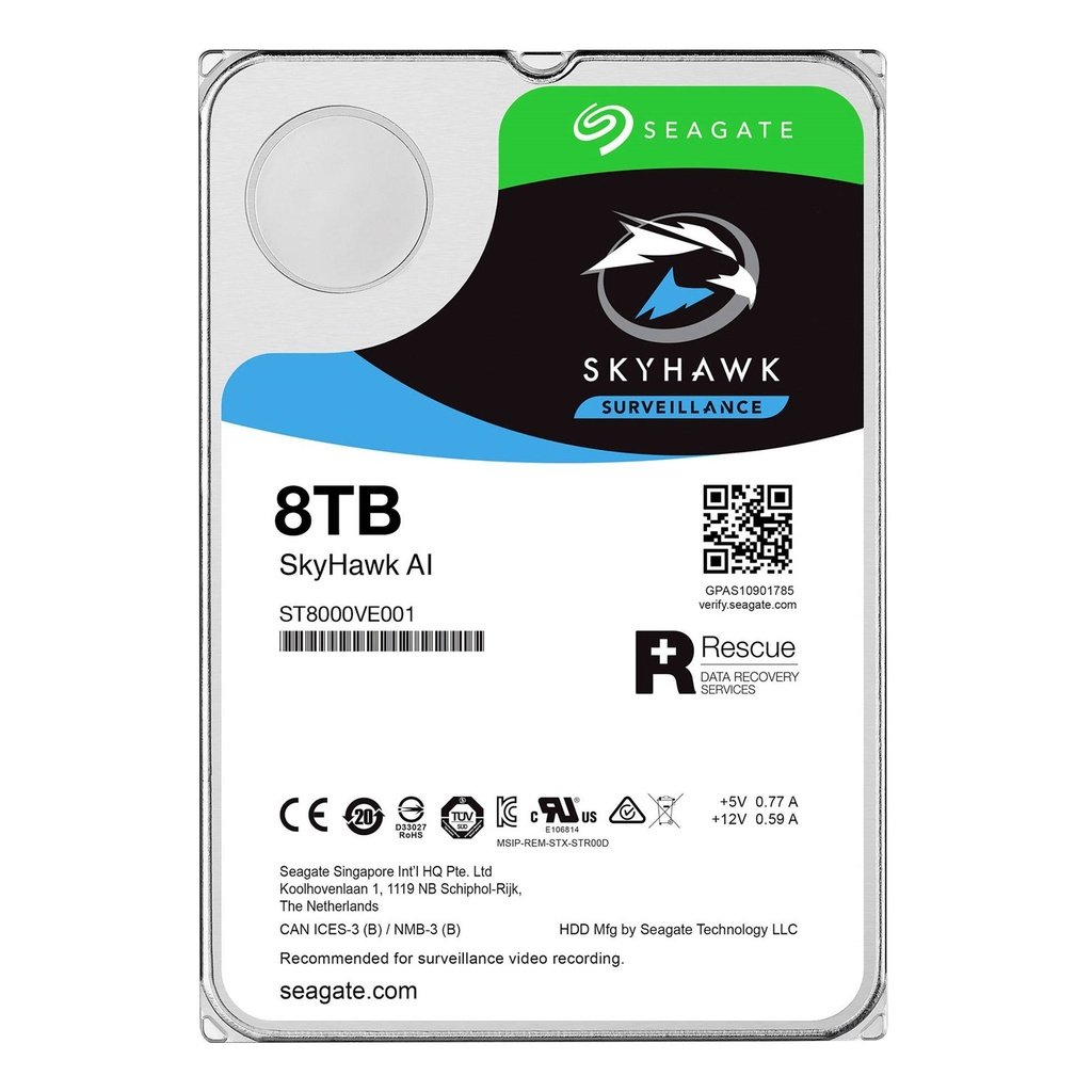 Imagen del Producto: [ST8000VE001] DISCO DURO 8TB SKYHAWK AI SATA III 7200 RPM CACHE 256MB 3.5" VIDEOVIGILANCIA en Area Electric