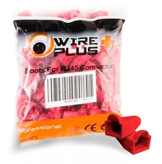 Imagen del Producto: BOTA WIREPLUS+ P/CNT RJ45 ROJA 100u en Area Electric