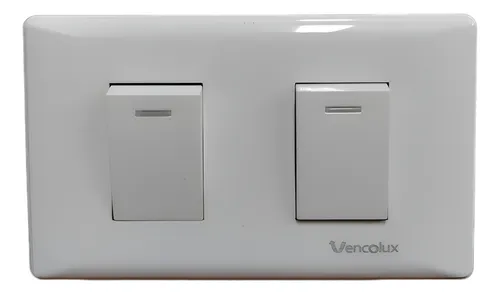 Imagen del Producto: INTERRUPTOR DOBLE BLANCO VENCOLUX en Area Electric