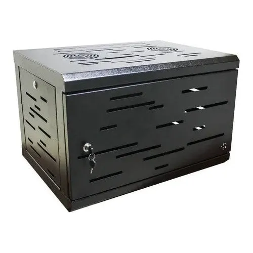 Imagen del Producto: RACK GABINETE CERRADO DE PARED 6U COLOR NEGRO en Area Electric