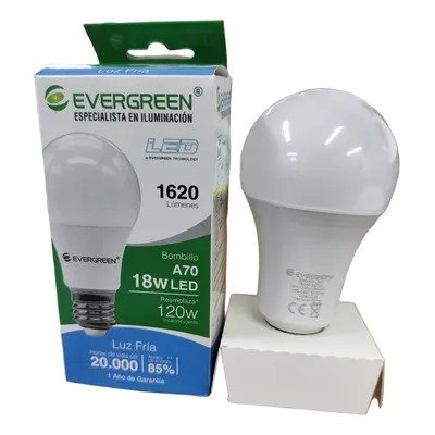 Imagen del Producto: BOMBILLO LED 18W  A70 E27 6400K EVERGREEN en Area Electric