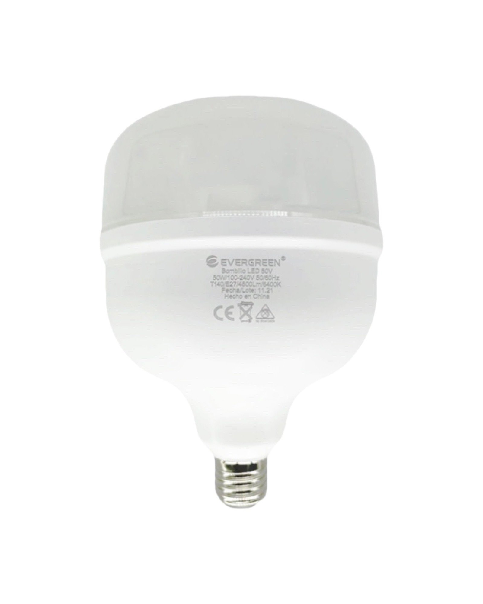 Imagen del Producto: BOMBILLO LED IND T140 60W E27 FROSTED 6400K EVERGREEN en Area Electric