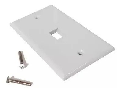 Imagen del Producto: FACE PLATE 1 PTO LISO SIN ETIQUETAS QNET en Area Electric