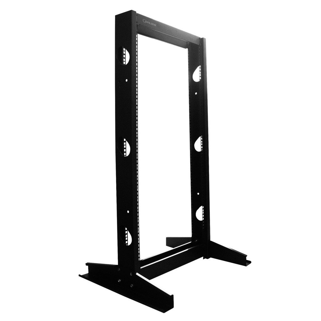 Imagen del Producto: RACK ABIERTO DE PISO ONLINK 2 POSTES 22U 1.10 MTS en Area Electric