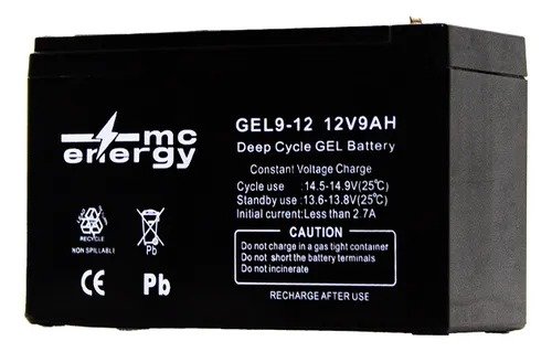 Imagen del Producto: BATERIA 12V 9AH MC ENERGY en Area Electric