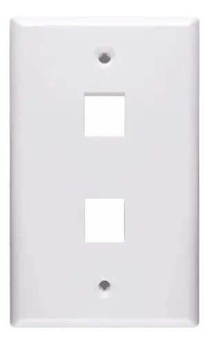 Imagen del Producto: FACE PLATE 2 PTOS LISO SIN ETIQUETAS QNET en Area Electric