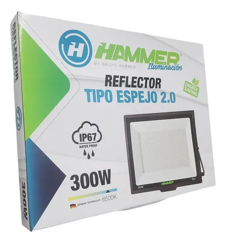 Imagen del Producto: REFLECTOR MODELO ESPEJO 2.0 / 300W / 6500K / 85-277V / 75LM*W /IP65 / ALUM+GLASS / SMD HAMMER en Area Electric