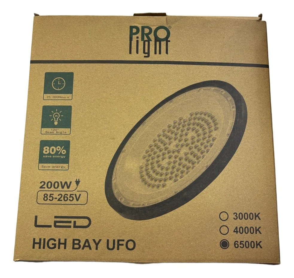 Imagen del Producto: LED UFO INDUSTRIAL 200W 85-265V 20000LM 6500I PROLIGHT en Area Electric