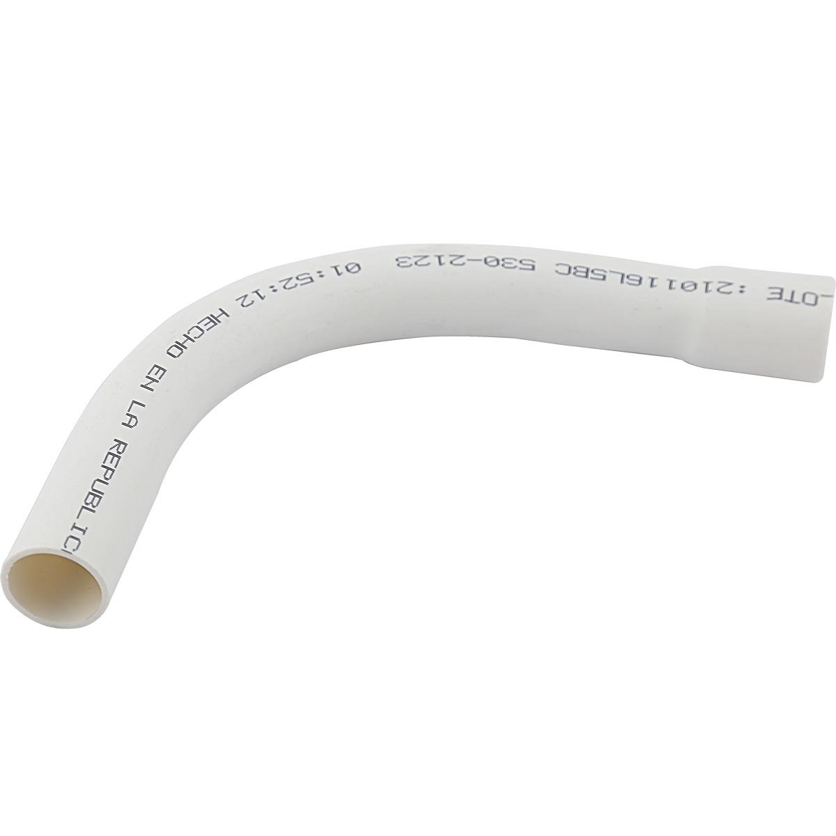 Imagen del Producto: CURVA 90° TUBERIA CONDUIT PVC COLOR BLANCO DIAMETRO 3/4" ESPESOR 1.60MM en Area Electric