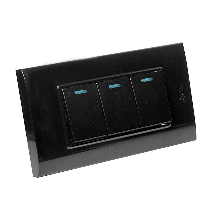 Imagen del Producto: INTERRUPTOR TRIPLE NEGRO - IGOTO en Area Electric