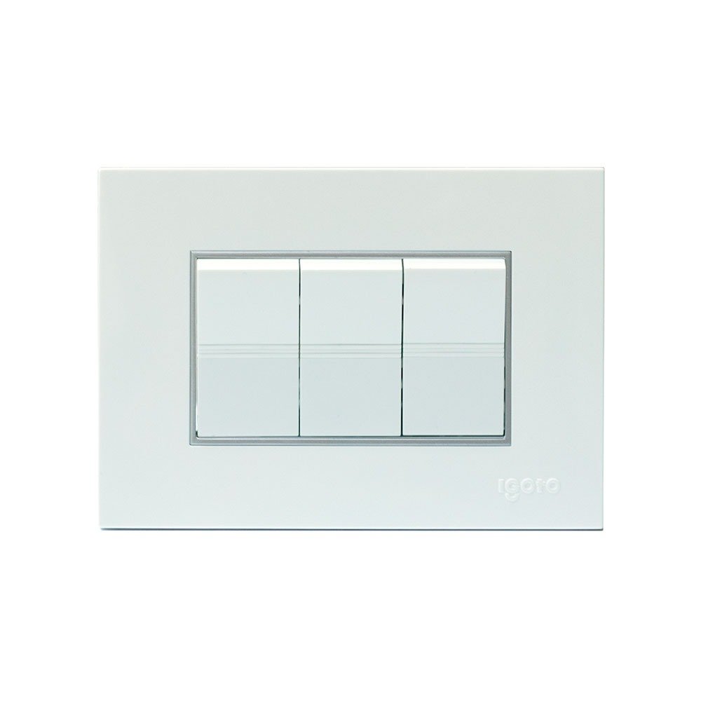 Imagen del Producto: INTERRUPTOR TRIPLE BLANCO - IGOTO en Area Electric