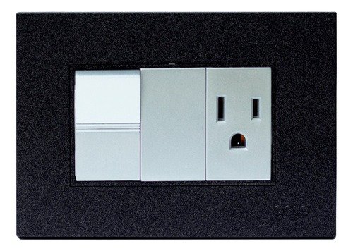 Imagen del Producto: INRTERRUPTOR + TOMACORRIENTE NEGRO - IGOTO en Area Electric