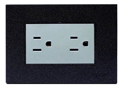 Imagen del Producto: TOMA DOBLE CON TIERRA NEGRO - IGOTO en Area Electric