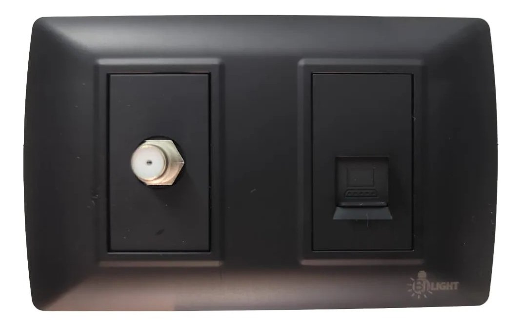 Imagen del Producto: TOMA NEGRA COAXIAL Y DATA RED BJ en Area Electric
