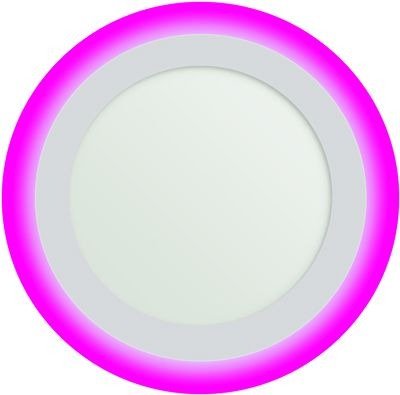 Imagen del Producto: PANEL LED SUPERFICIAL REDONDO BICOLOR 18+6W BLANCO/ROSADO en Area Electric
