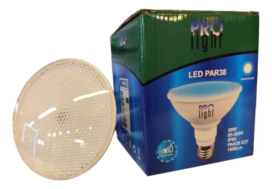 Imagen del Producto: BOMBILLO LED PAR38 AZUL 20W 85-265V PROLIGHT en Area Electric