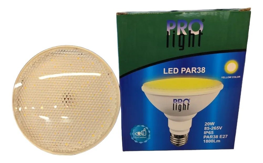 Imagen del Producto: BOMBILLO LED PAR38 AMARILLO 20W 85-265V PROLIGHT en Area Electric