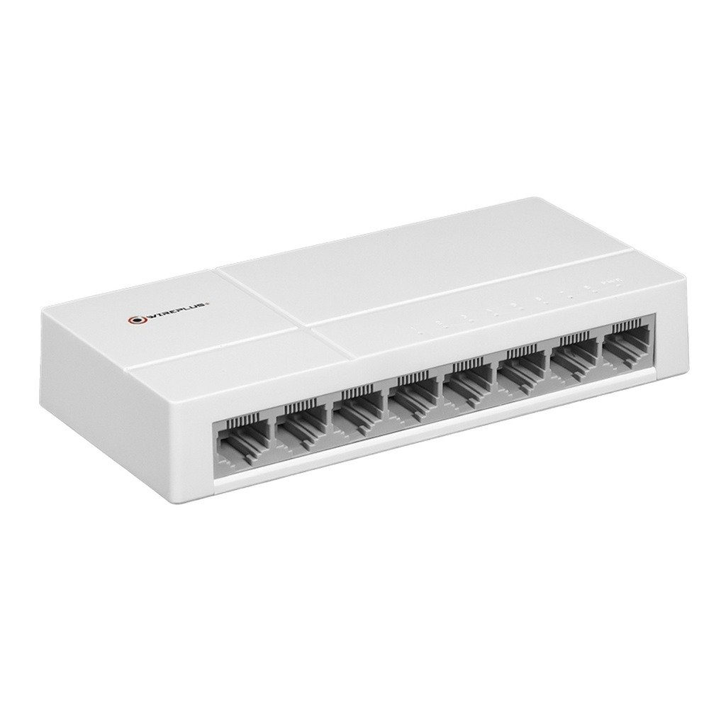 Imagen del Producto: SWITCH DE ESCRITORIO 8 PUERTOS 10/100 WIREPLUS en Area Electric