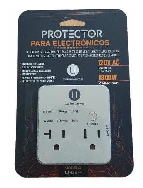 Imagen del Producto: PROTECTOR DE VOLTAJE U 03P PARA ELECTRONICOS U en Area Electric