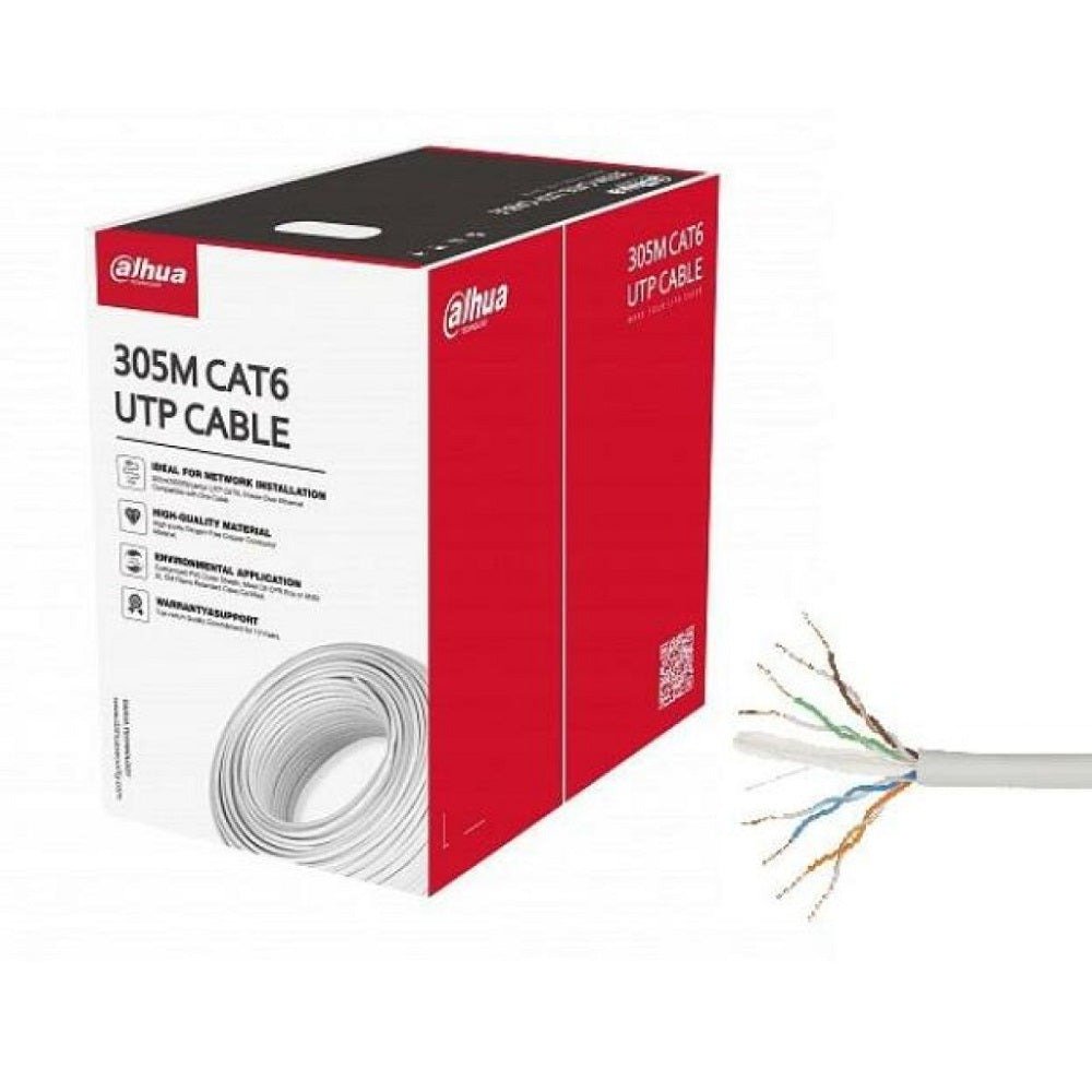 Imagen del Producto: BOBINA UTP CAT6 305M 100% COBRE DAHUA PFM920I-6UN-C U PRODUCTS en Area Electric