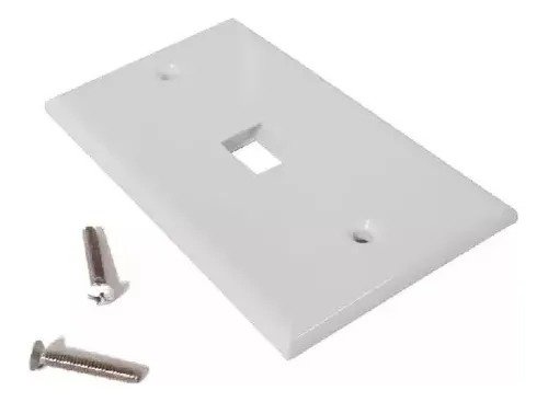 Imagen del Producto: FACE PLATE 1 PTO. C/ETIQ-ICONOS QNET en Area Electric