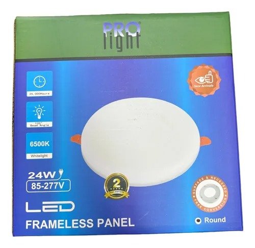 Imagen del Producto: PANEL LED AJUS P/EMP REDONDO BORDE INFINITO 24W 100-265V PROLIGHT en Area Electric