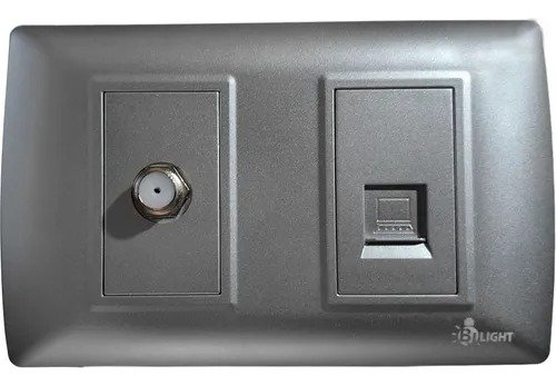 Imagen del Producto: TOMA COAXIAL DATA RED PLATEADA BJ en Area Electric