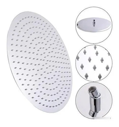 Imagen del Producto: DUCHA REGADERA ACERO INOXIDABLE CROMADA CH1/2 10" REDONDA ILUNVEN en Area Electric