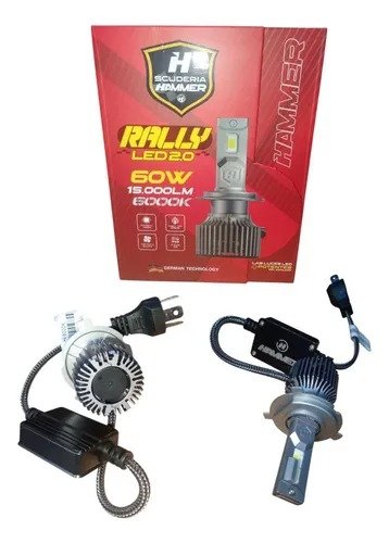 Imagen del Producto: RALLY LED 2.0 H4/HL-6000K 60W 15.000 LM HAMMER AUTO en Area Electric